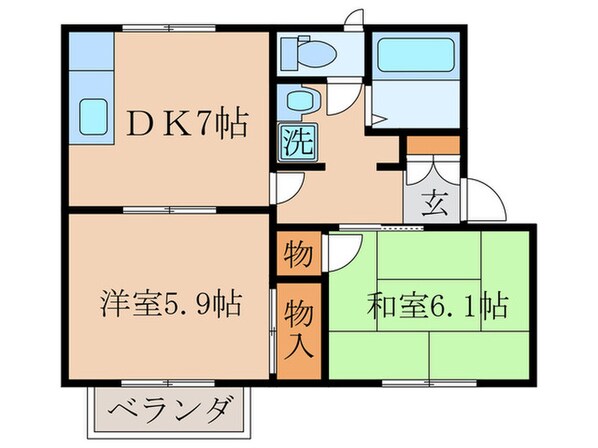 タウニィ半白の物件間取画像